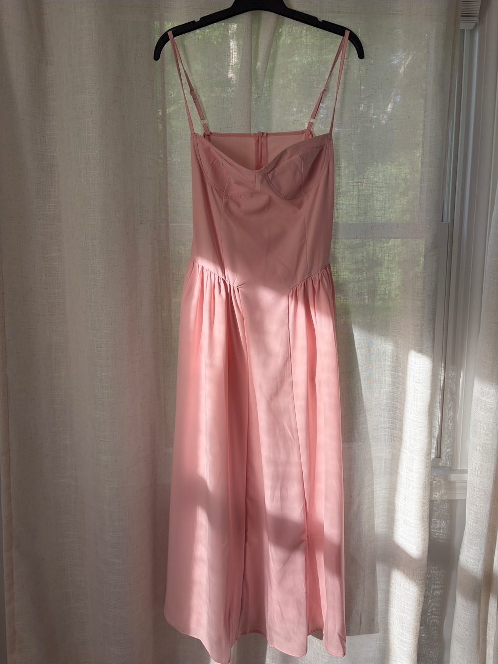 Blush Pink Satin Slip Dress